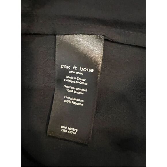 Rag & Bone Women's Black Robin Viscose Tie Waist Shirt Dress Size Large NWOT - Picture 11 of 12